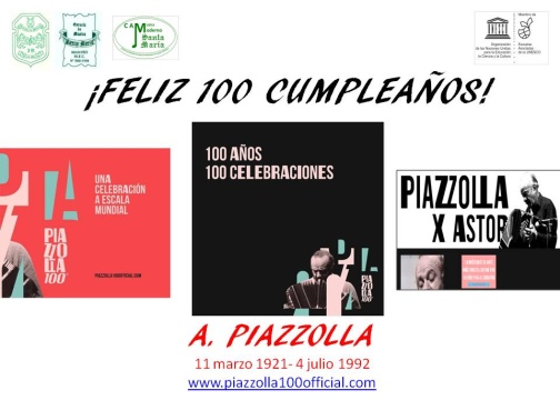 Centenario del nacimiento del músico Astor Piazzolla